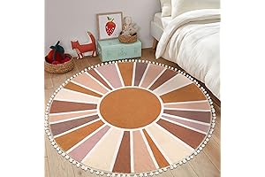 Topotdor Boho Round Area Rug: Embellish Your Space with Boho Charm