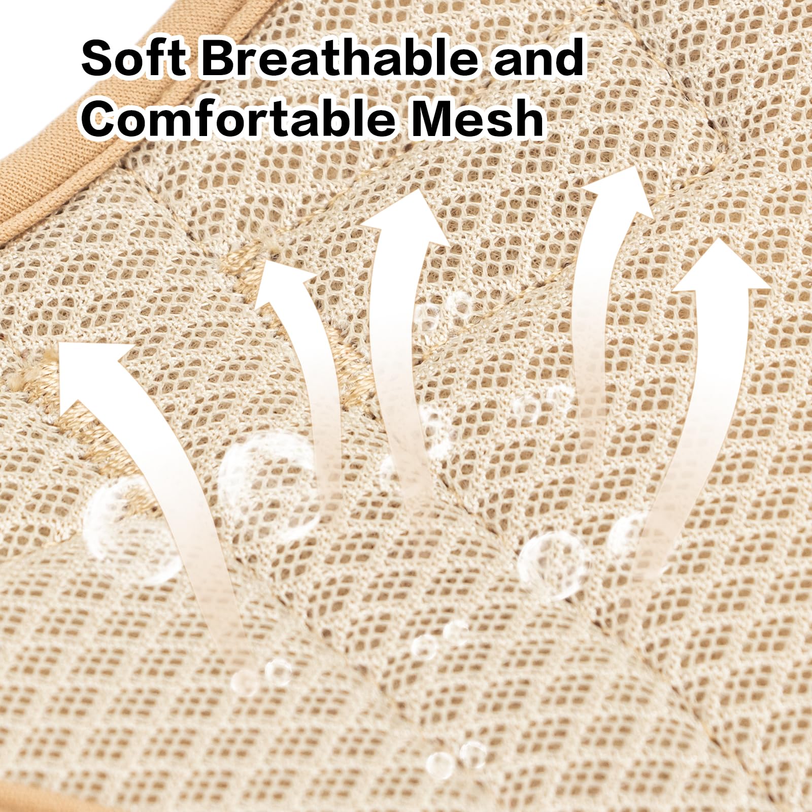 Wisedog Mesh Breathable Dog Harness: No Pull Harness with 3 Fast-Release Buckles Adjustable for Walking & Training for Small Medium Large Dogs (Sand Color, XS: Neck=10