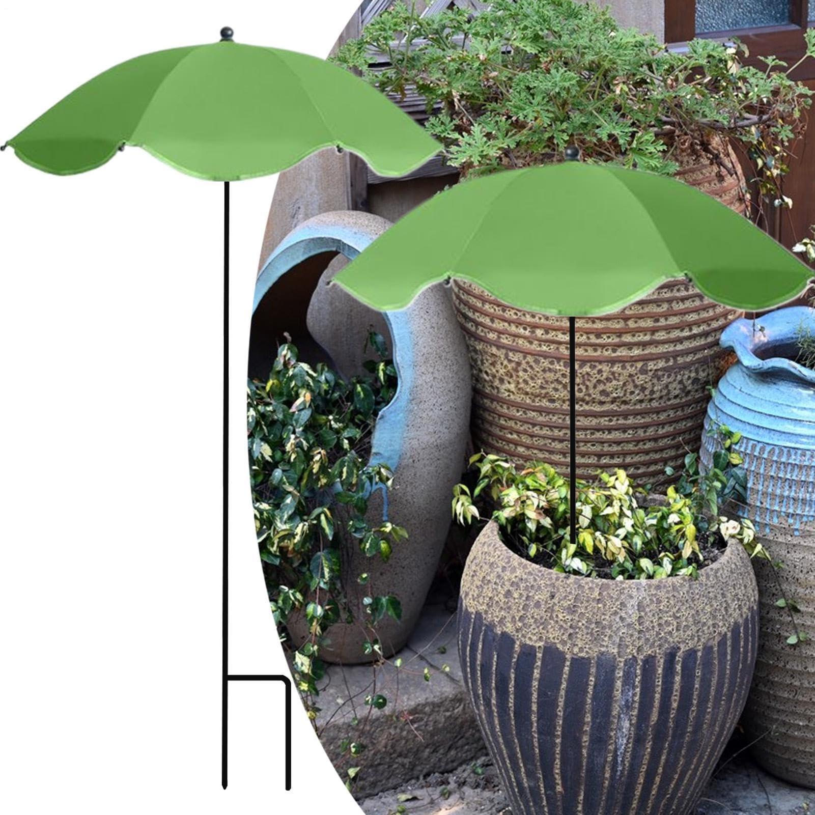 Estaca paraguas planta arenosas | Plantas para sombrilla sombra | Protección UV Plántulas Sombras Paragua Estacas | Paraguas protección solar para plantas aire libre ajustables accesorios para balcón