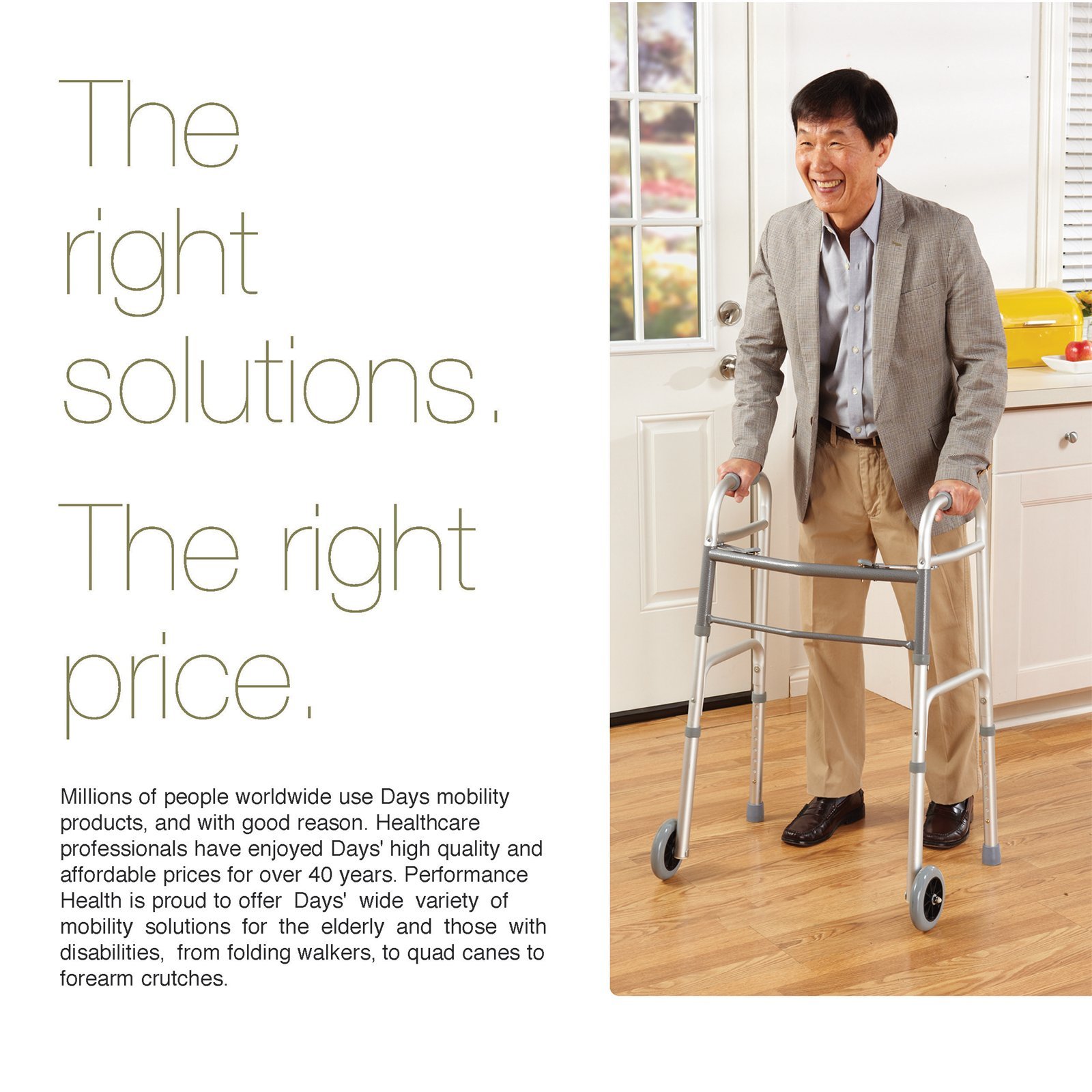 Days Bariatric Walker for Elderly & Handicapped,700 lb Weight Capacity