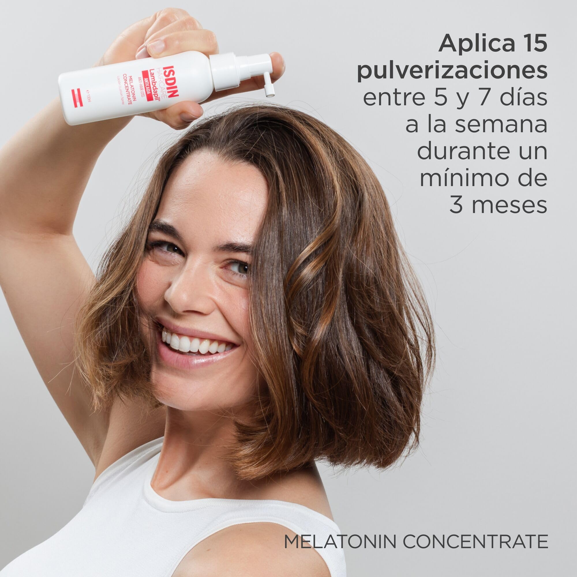ISDIN HAIRCARE ANTICAÍDA LambdapilAnticaída Loción, Loción Anticaída Que Ayuda A Reforzar El Cabello Y Reducir Su Caída, Mejora El Volumen, Con Melatonina, Biotina y Adenosina - 100 ml