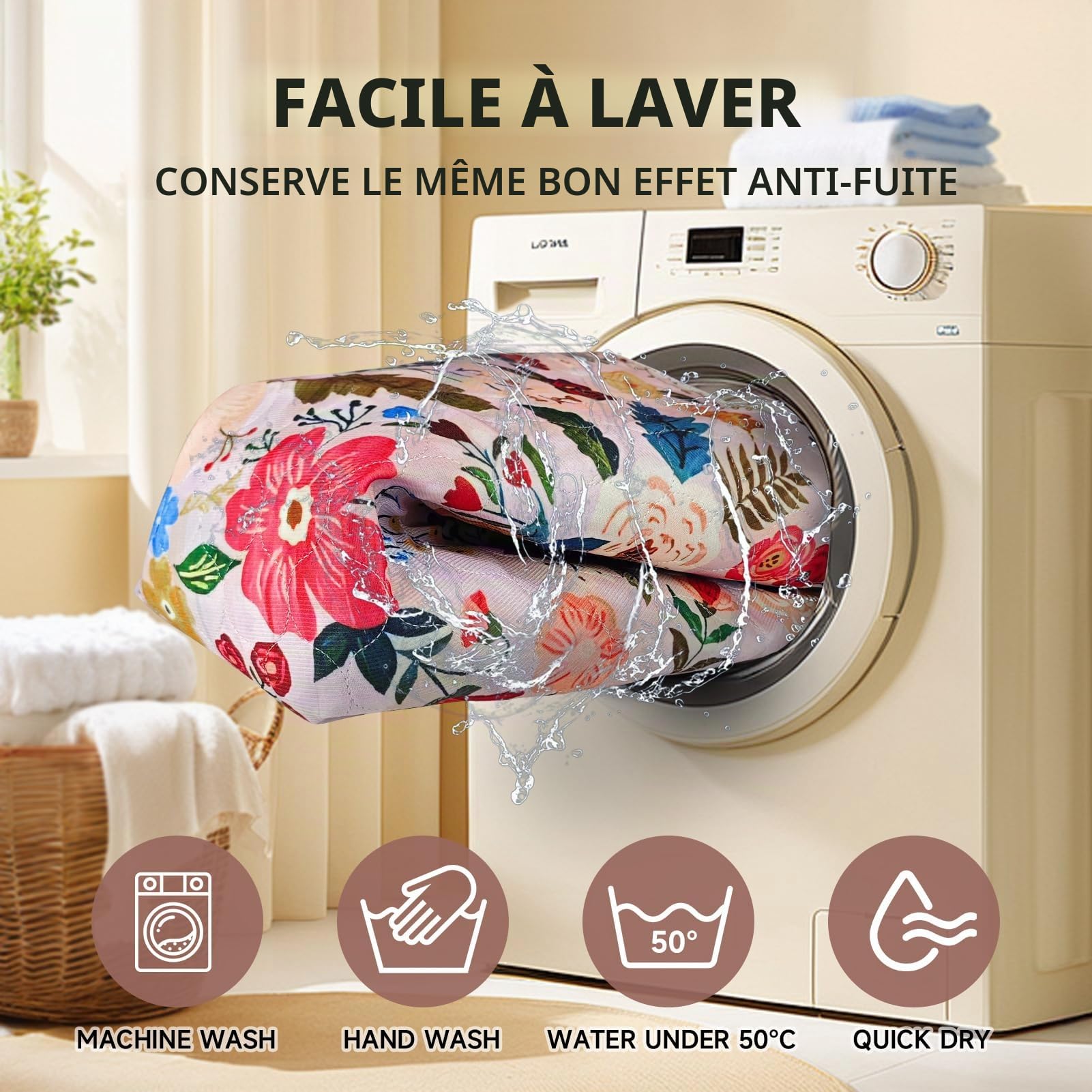 Lot de 2 Tapis hygiéniques lavables pour Chiens, réutilisables, 102 x 66 cm, Super absorbants, à séchage Rapide, imperméables et antidérapants pour Cage, Sol, canapé