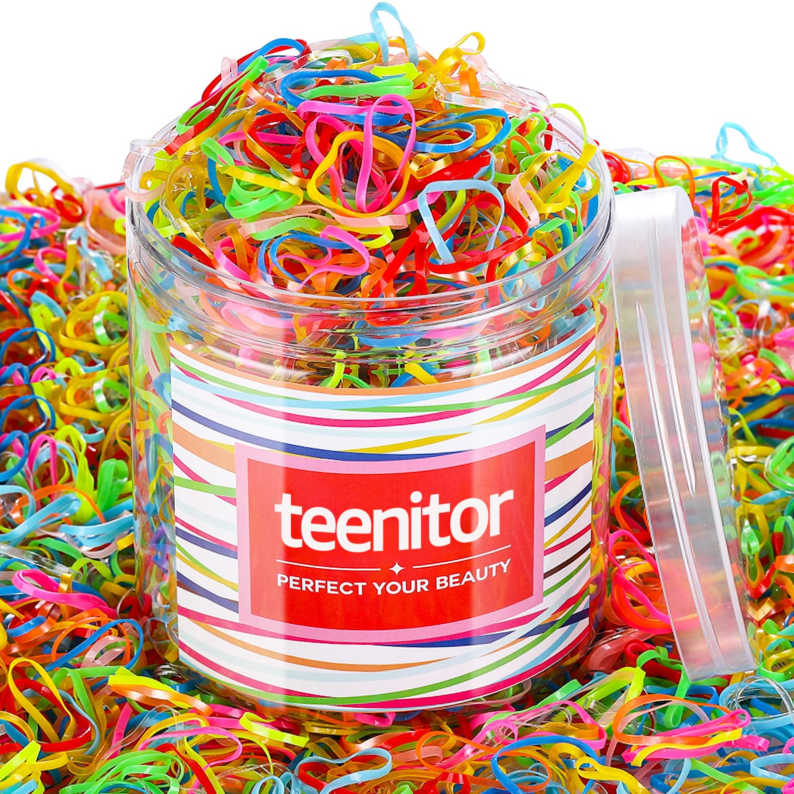 2000 Clear Hair Ties - Ponytail & Braiding Bands -10