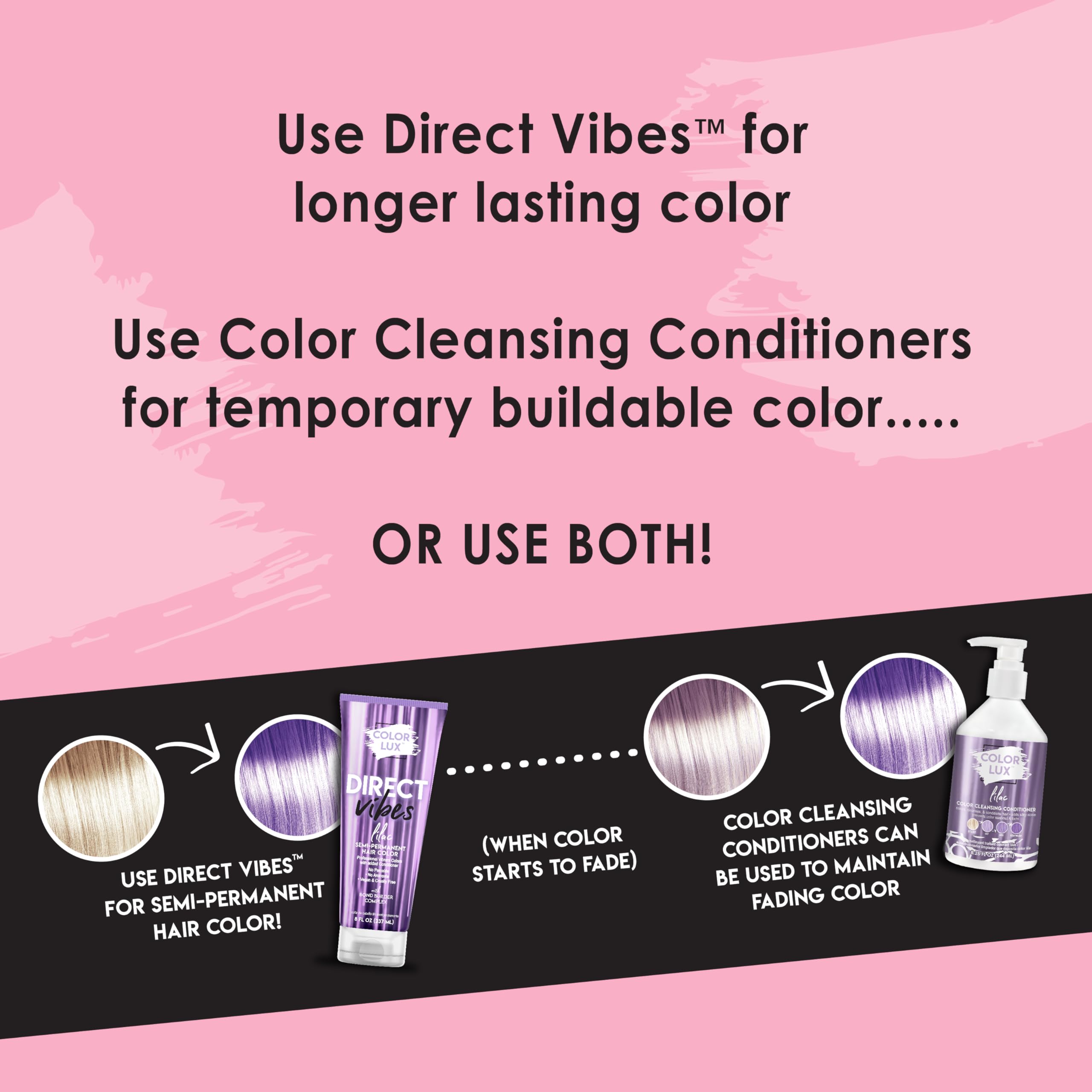 Amazon.com : Color Lux Direct Vibes Semi-Permanent Hair Color