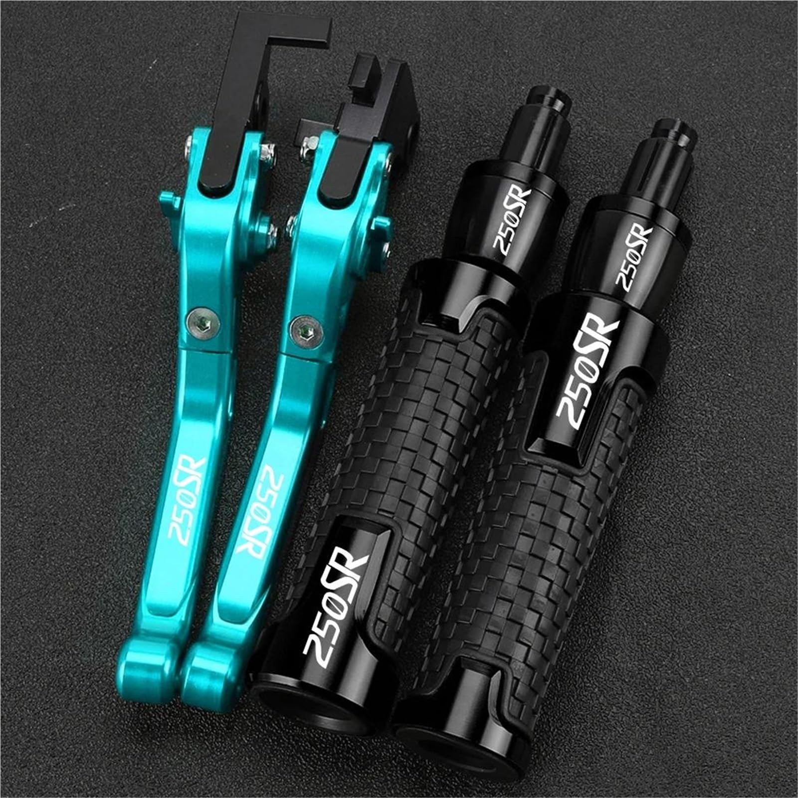 Tgvselpj Blue 2 Motorcycle Part Motorcycle Extendable Brake Clutch Levers Handlebar Handle Grips Ends Caps For Cfmoto 250Sr 250 Sr 2017-2025(Blue 2)