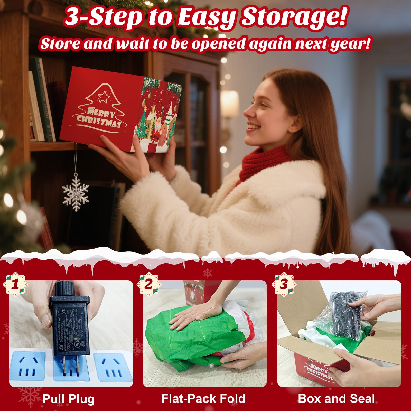 Danxilu Traîneau gonflable de Noël de 1,8 m de long avec pingouin - Décorations extérieures - Pingouin gonflable sur traîneau à chien - Décorations de cour pour Noël, vacances, intérieur, jardin
