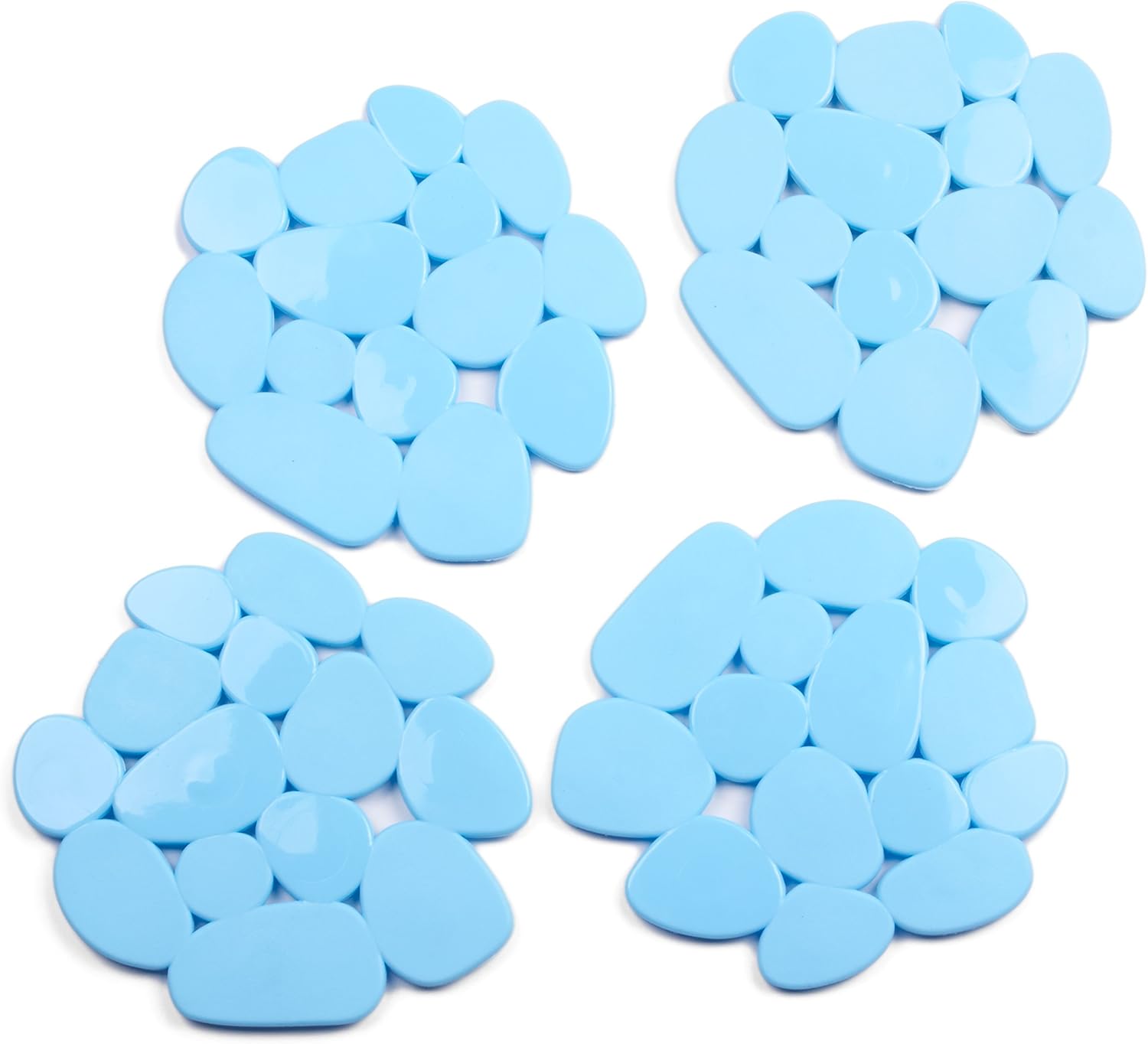MSV Non-Slip Pads Pebbles with Suction Cup in Light Blue