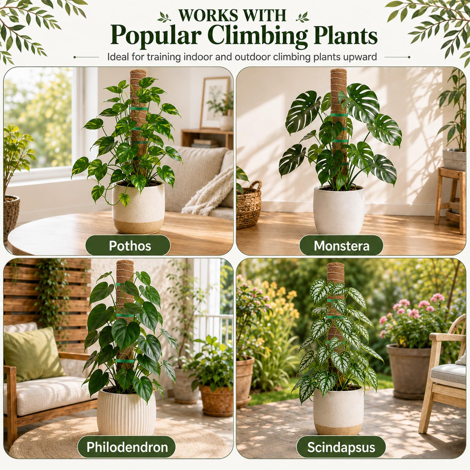 Fabulas Moss Pole - 48 Inch for Monstera & More -4 Fabulas Moss Pole - 48 Inch for Monstera & More -4