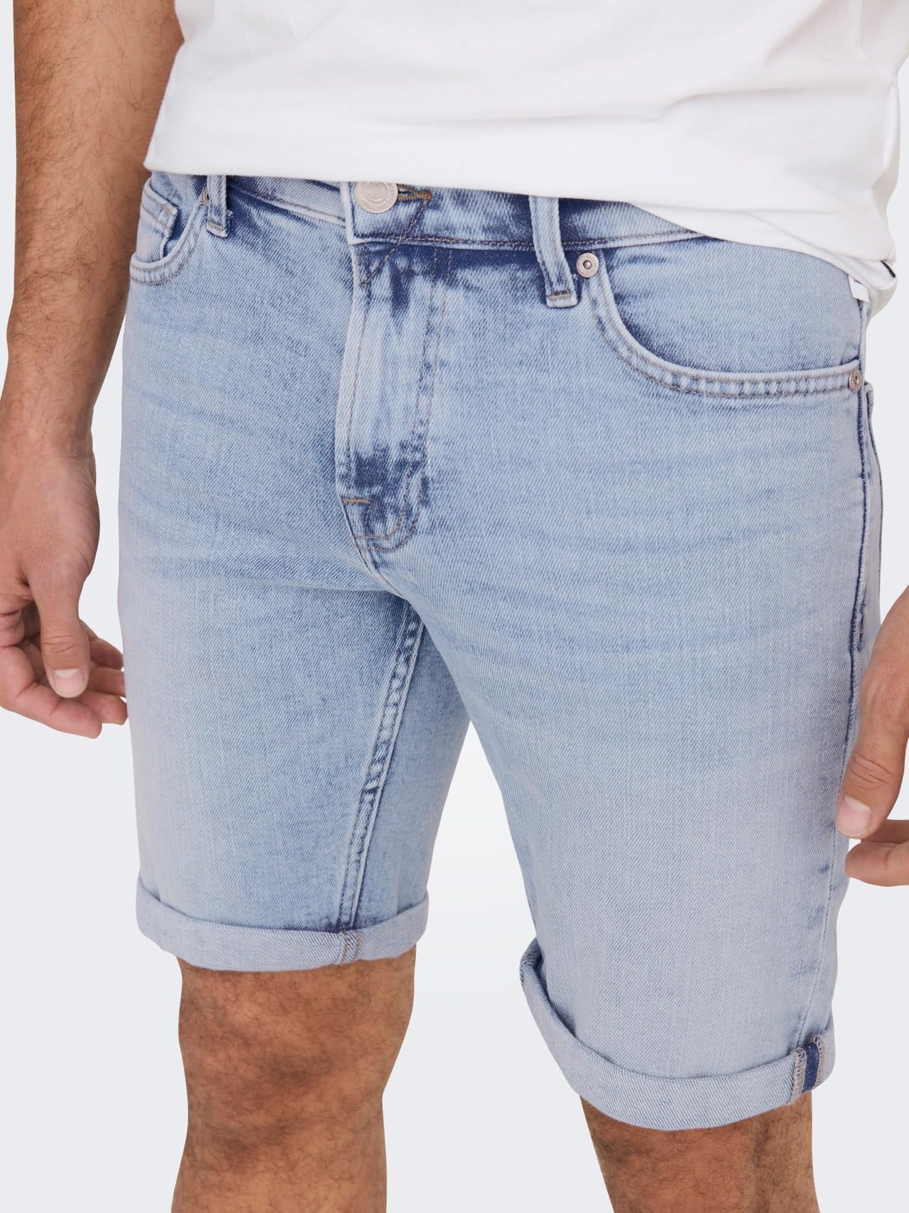 Only & Sons Male Jeans-Shorts ONSPLY Mittlere Taille Normal geschnitten Shorts