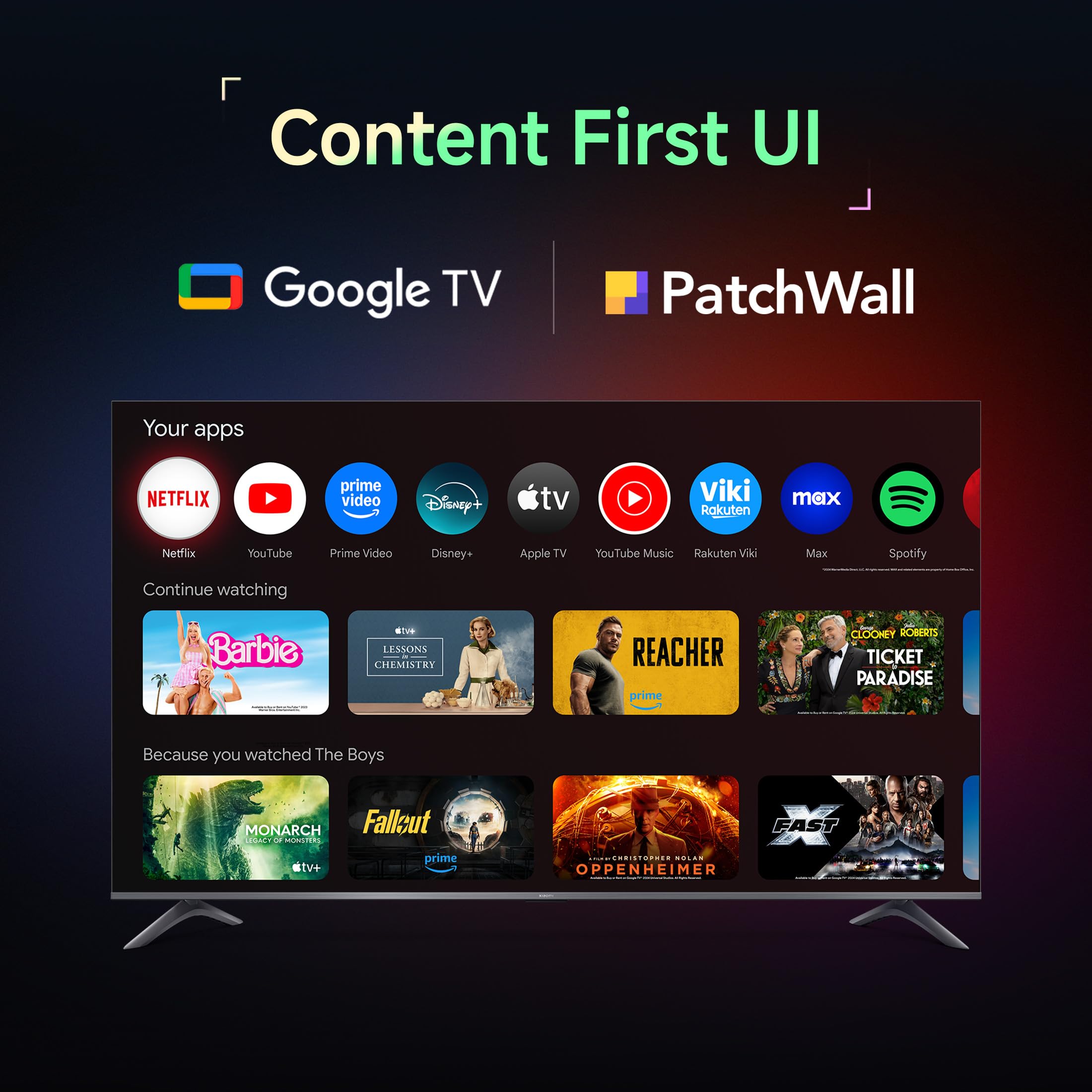 Xiaomi (189 cm) 75 inch Smartchoice X Pro 4K QLED | Dolby Vision & HDR10+| 34W Boom Box Speakers| 120Hz Game Booster| Gemini AI| TV | L75MB-APIN — Amazon image 3
