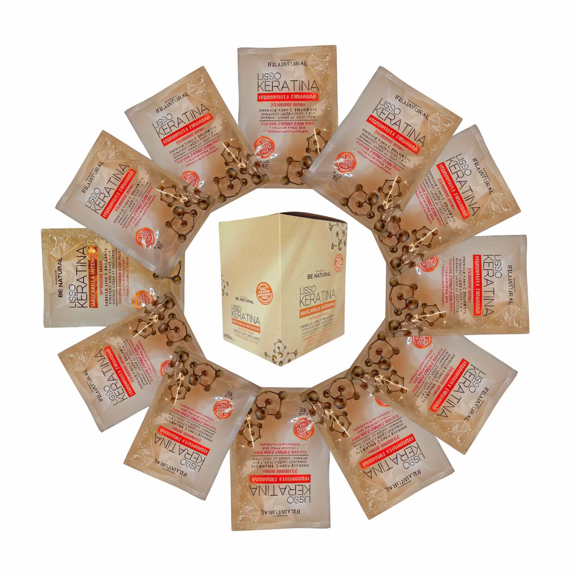 PLife Be Natural Lisso Keratin Intensive Mask x12 Pouches 35g/1.23 oz