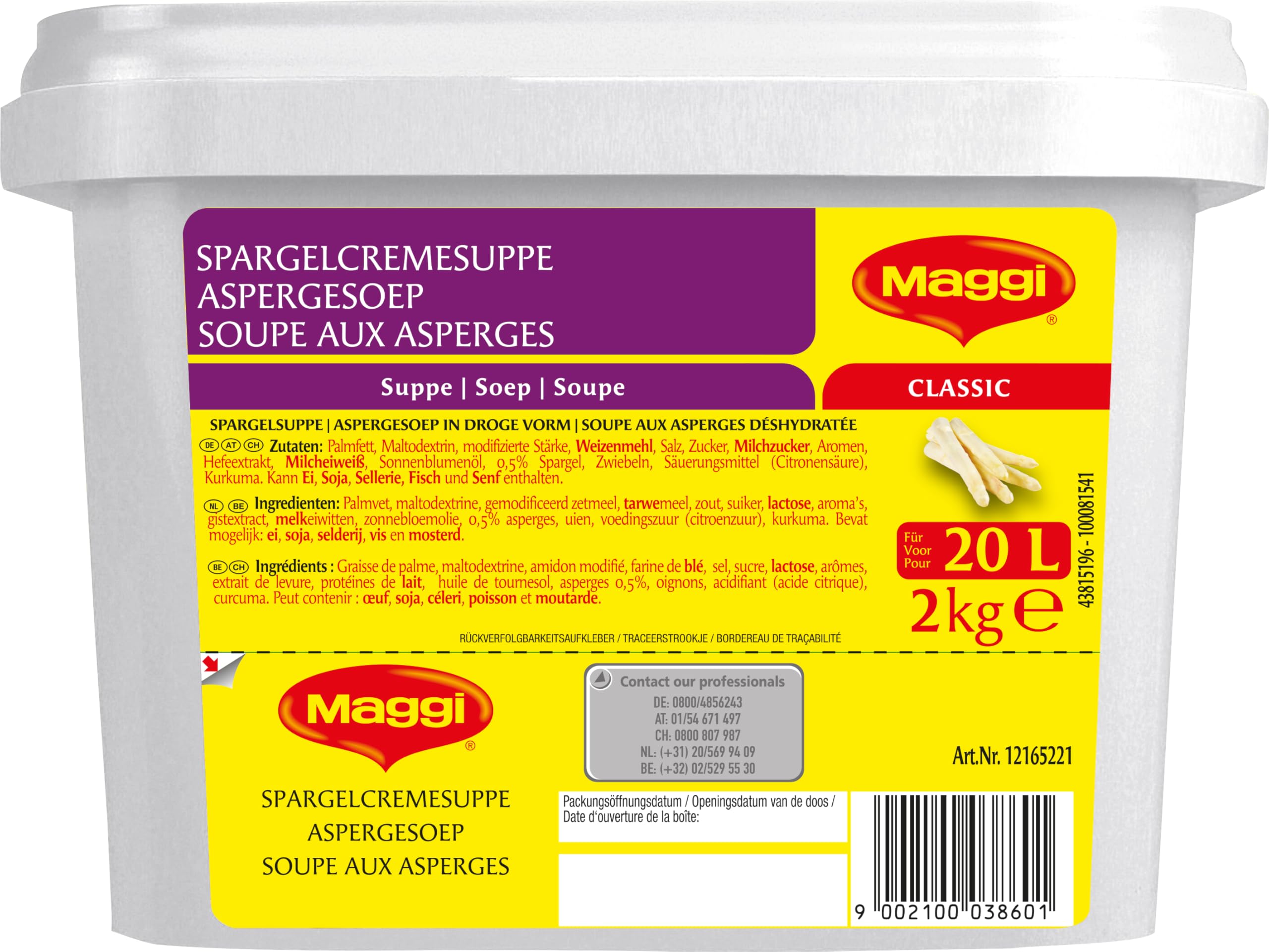 Maggi Soupe à asperges fine végétarienne 2 kg
