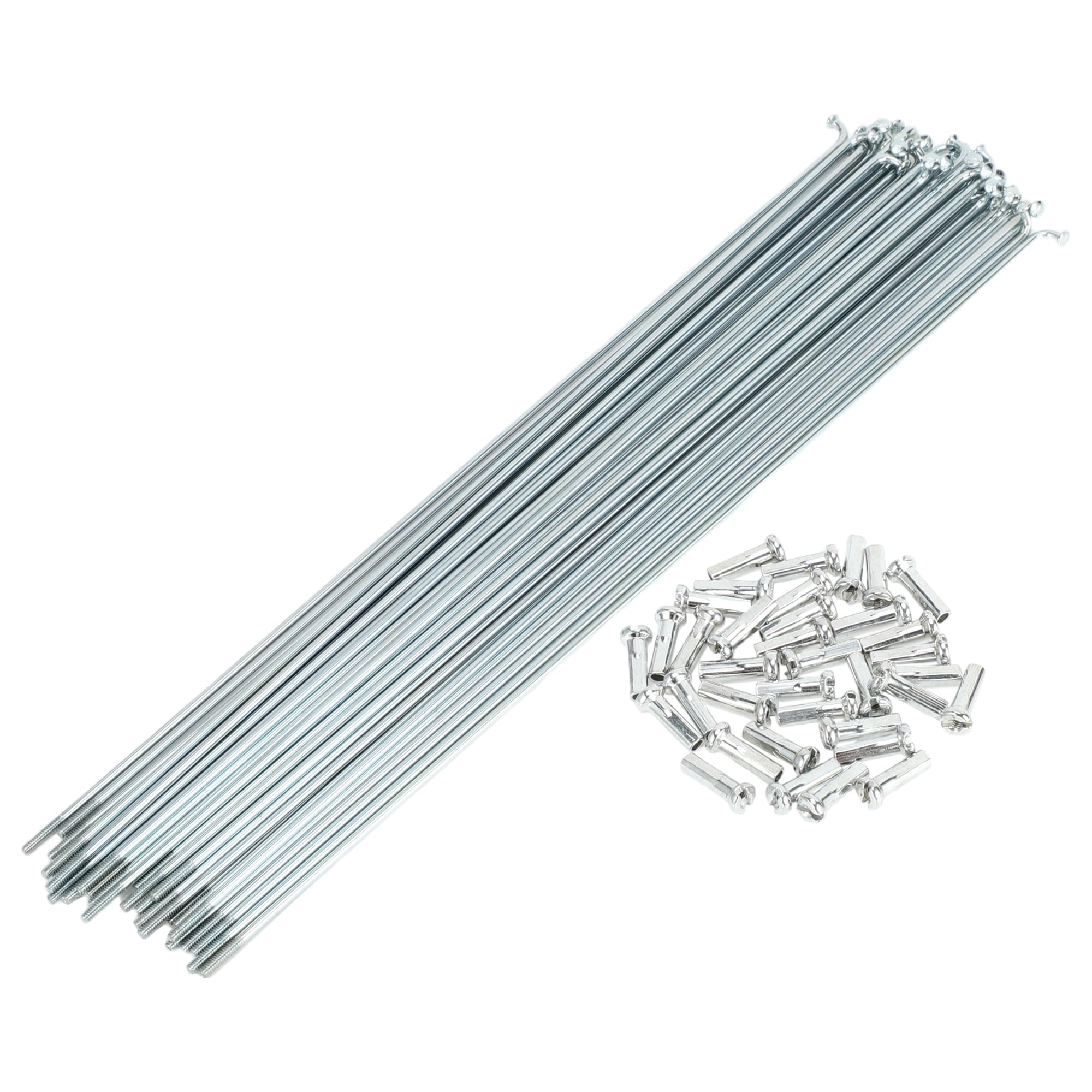TUCKBOLD Bicycle Spokes Bike Wheel Spokes Silver Tone Nipple 1 Set 14G 223mm Length Carbon Steel Galvanized โ image 1