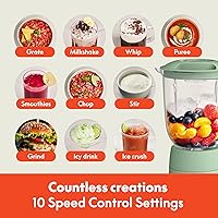 Vista 5 de BELLA licuadora de sobremesa de 10 velocidades, exprimidor y batidora de jugos, Fits-anywhere™ Kitchenware, diseño delgado, reversible