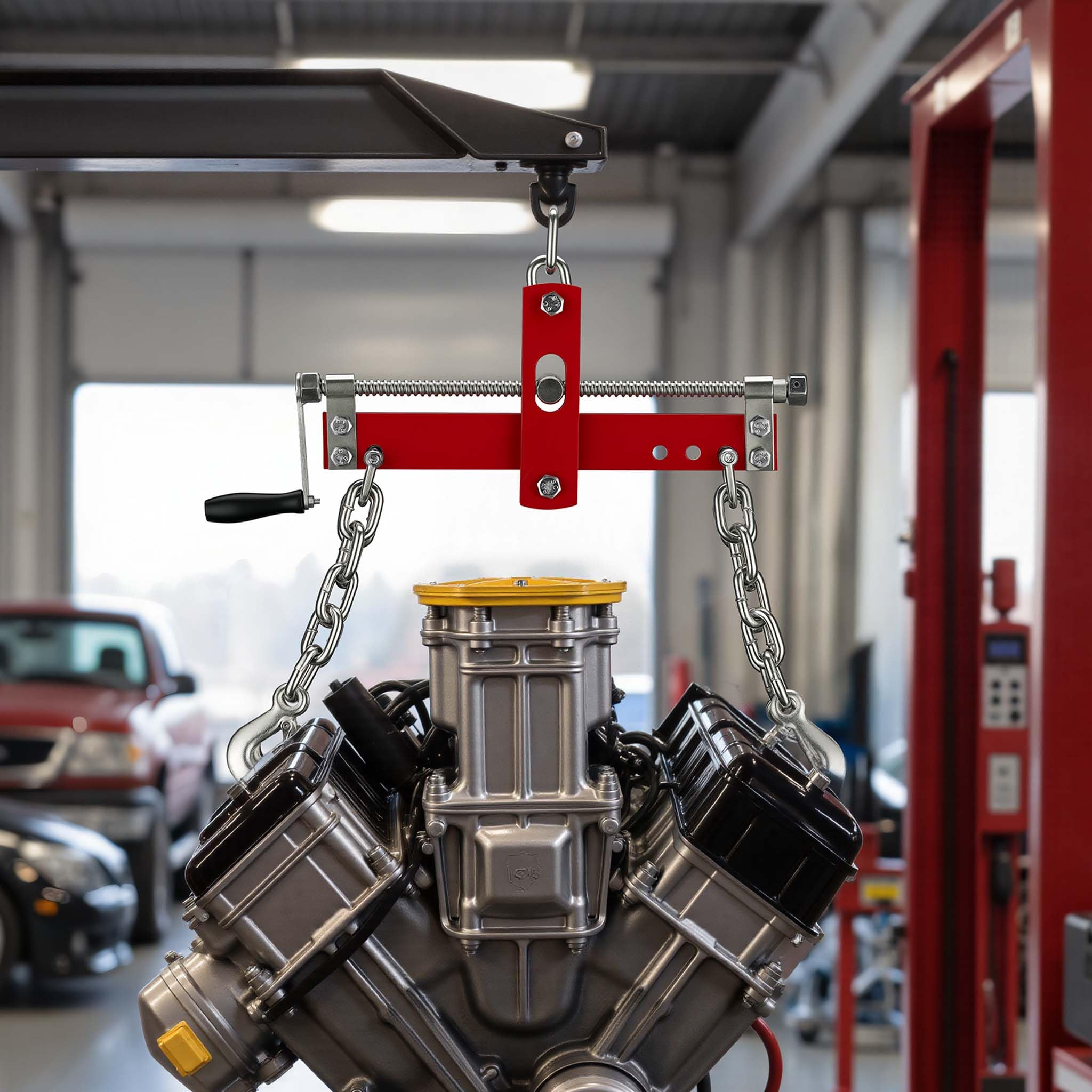 WilTec 900kg Équilibreur Charge Grues Atelier Positionnement Levage Moteur Traverse Balancier Garage