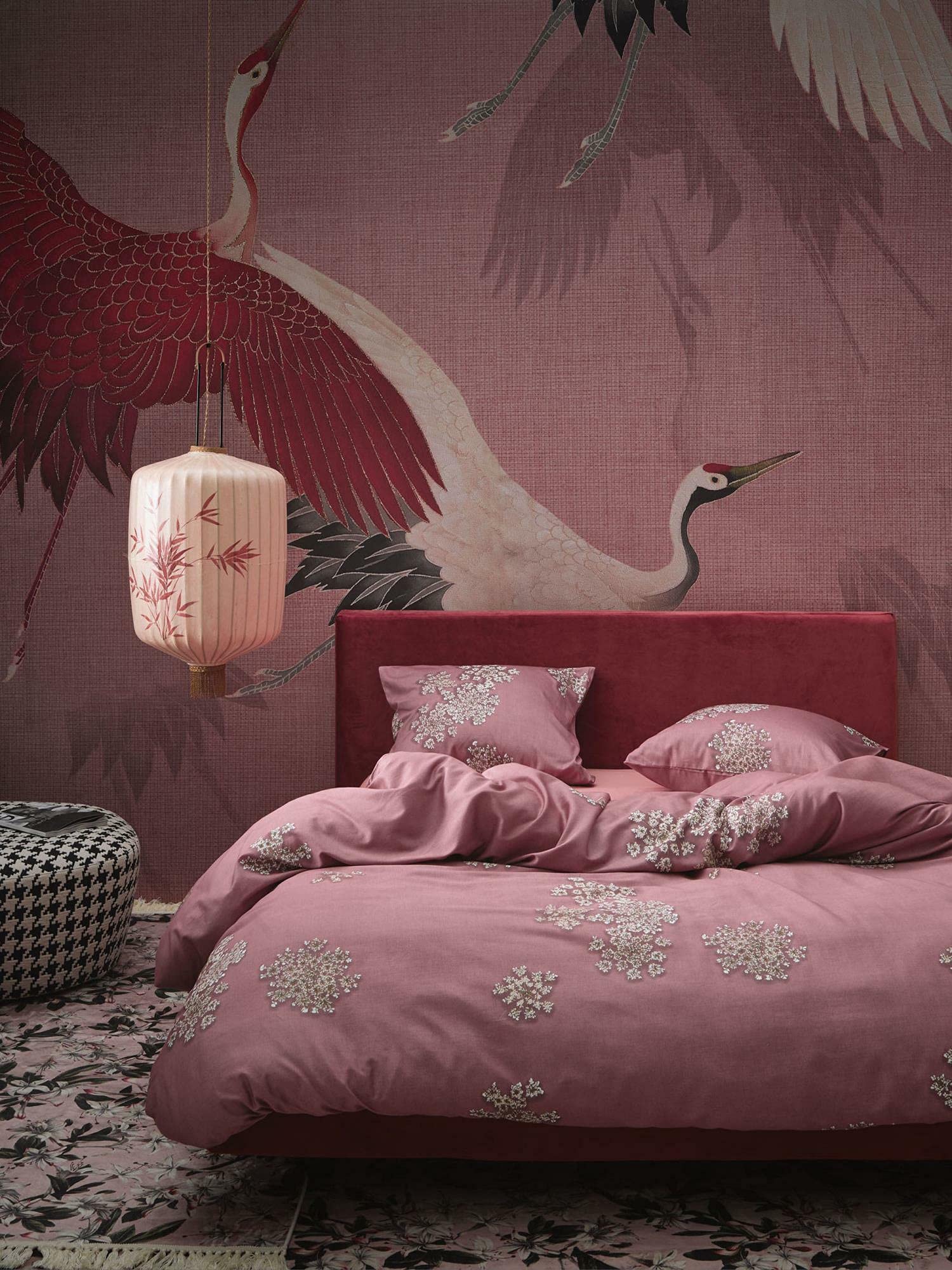 Essenza Bettwäsche Lauren Duvet I Größe 135x200 80x80 cm I Farbe Dusty Rose