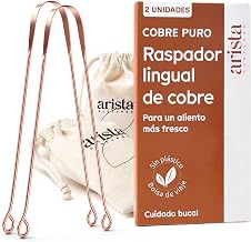 Arista Tongue Scraper Pack of 2, Copper Tongue Cleaner Against Bad Breath, Ayurveda Copper Tongue Scraper, Tongue Cleaner for Adult Oral Hygiene