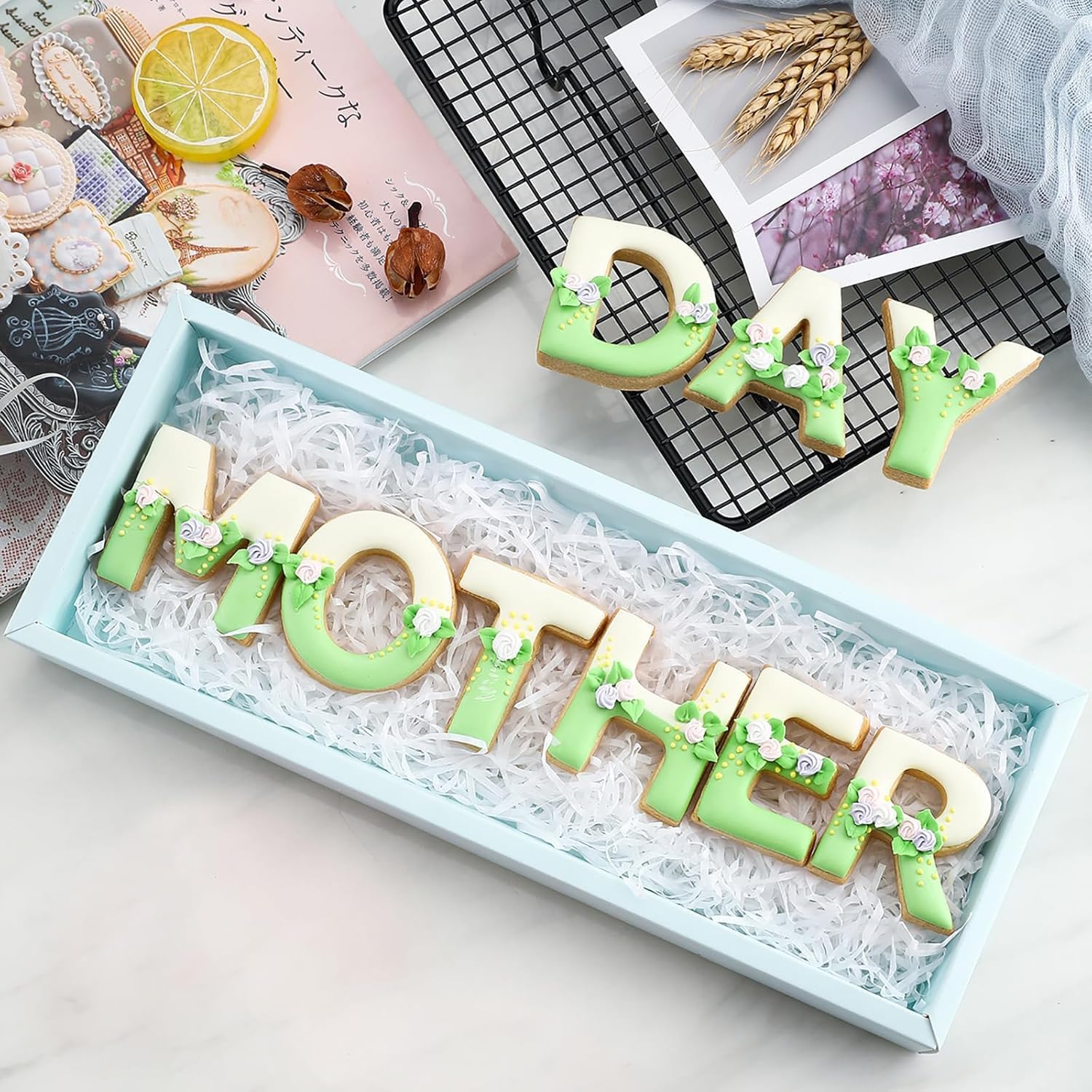 Alphabet Cookie Cutters Set, 26 Piece A-Z Letter Shaped Metal Baking Molds, 3 Inch Large Stainless Steel Cutters for Fondant, Pastry, Biscuits