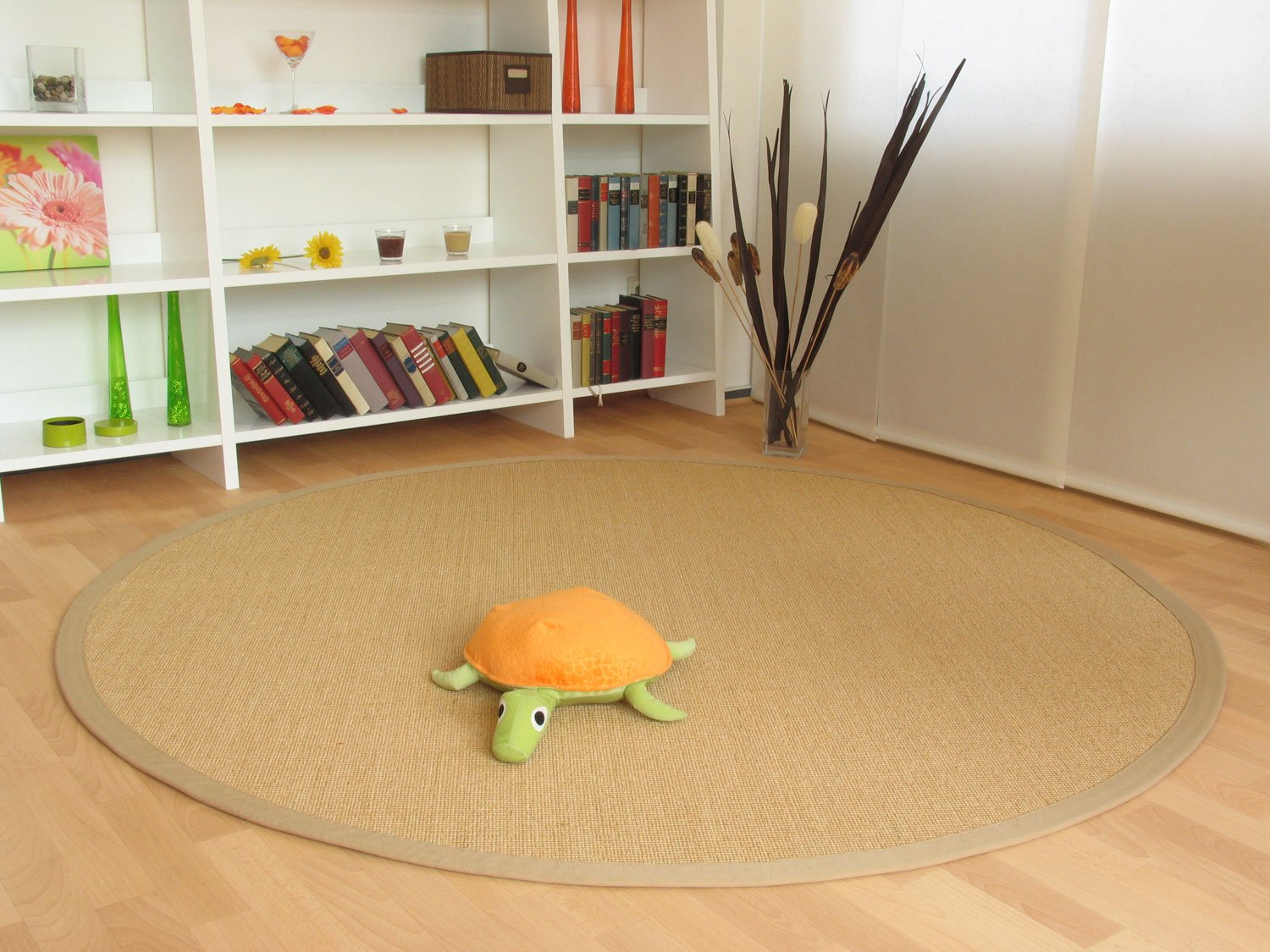 Astra Sisal Teppich Manaus mit Bordüre Farbe Chablis beige 100% Sisal - 18 Größen, Größe: 140x200 cm