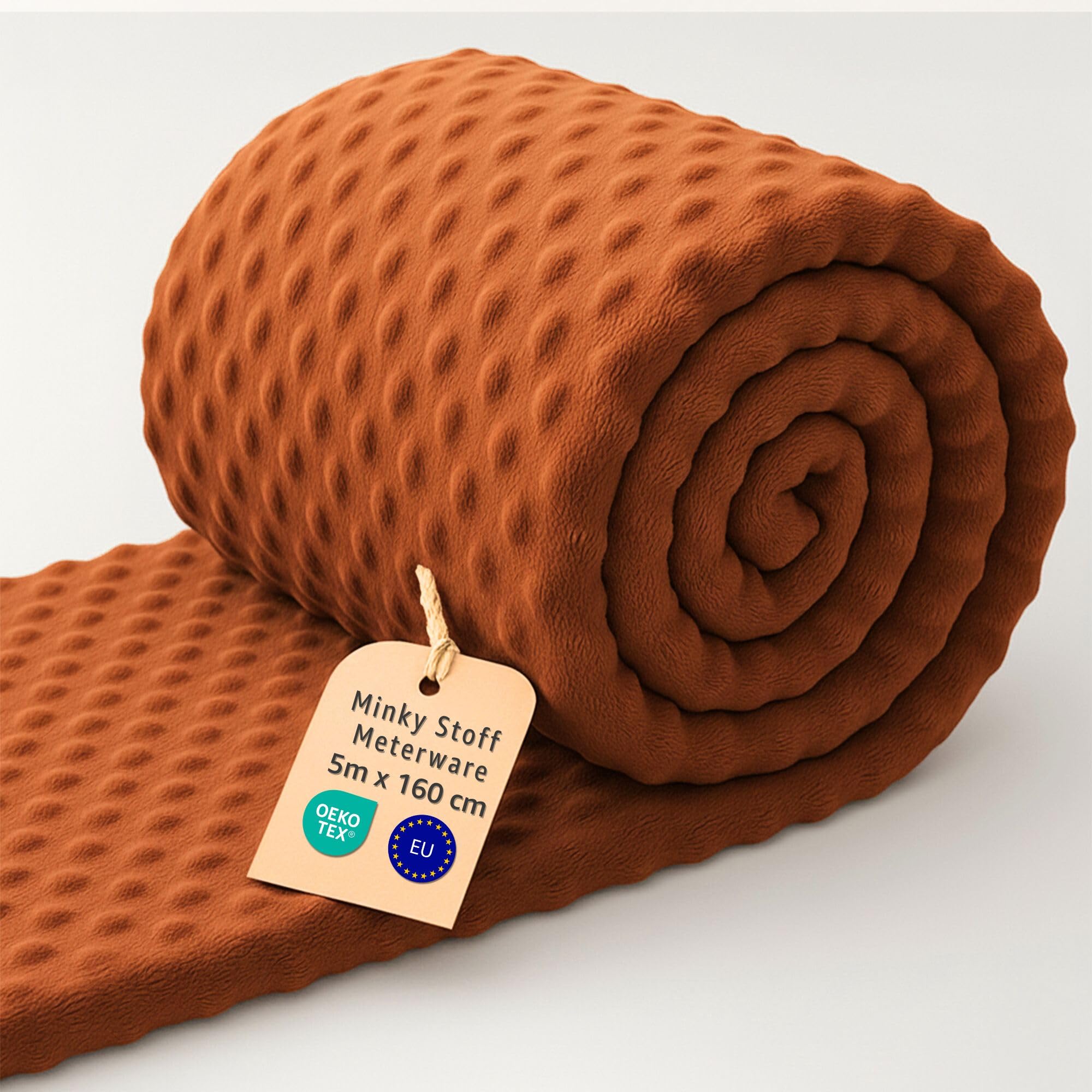 Plush Fabric by the metre 5 M - Soft Plush Fabric for Sewing Crafts Decoration Perfect for Clothing Blankets Cushions Accessories and DIY Couture Projects Oeko-Tex Pumpkin โ image 1