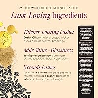 Vista 6 de Grande Cosmetics GrandeDRAMA Intense Thickening Black Mascara with Castor Oil, Volumizing, Conditioning, Buildable formula (0.32 oz)