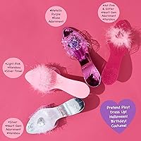 Vista 5 de Expressions - Juego de 4 zapatos de vestir para niñas pequeñas con tacones en bolsa de transporte, se adapta a zapatos de niños pequeños