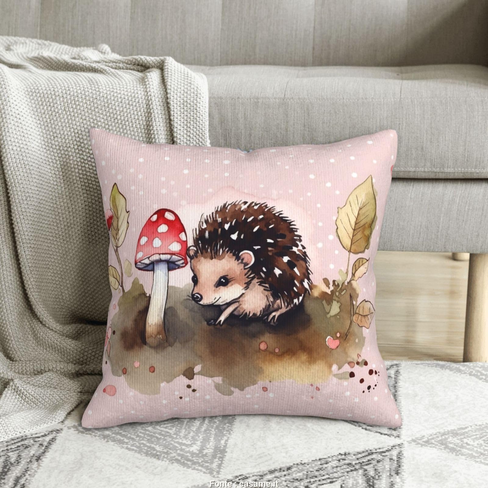 Housse de coussin en velours côtelé 40x40 déco salon canapé voiture