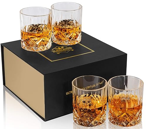 KANARS Old Fashioned Whiskey Glasses with Luxury Box - 10