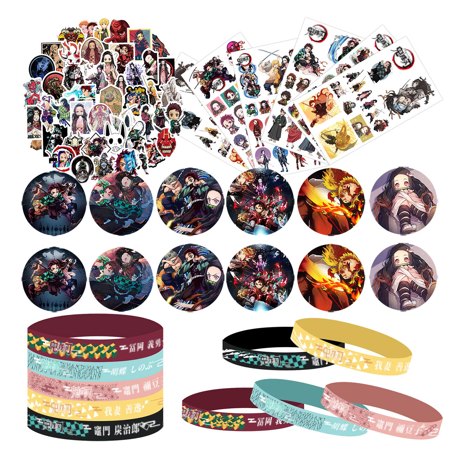 Buy Demon Slayer Party Supplies Anime Party Favors 12 Buttons 10 buy-demon-slayer-party-supplies-anime-party-favors-12-buttons-10