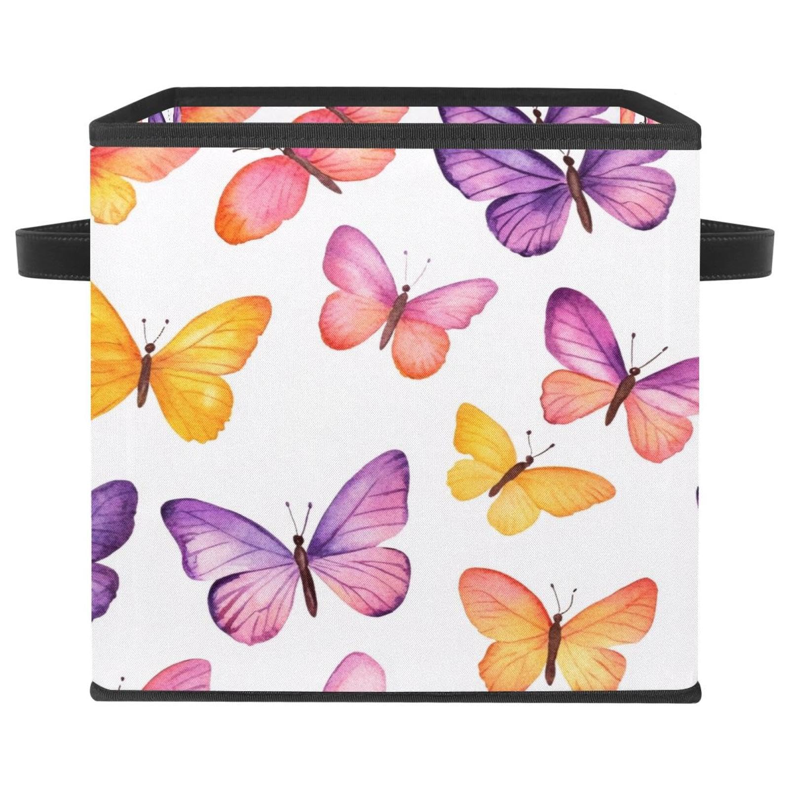 Panier de rangement pliable en tissu Oxford résistant à double poignée