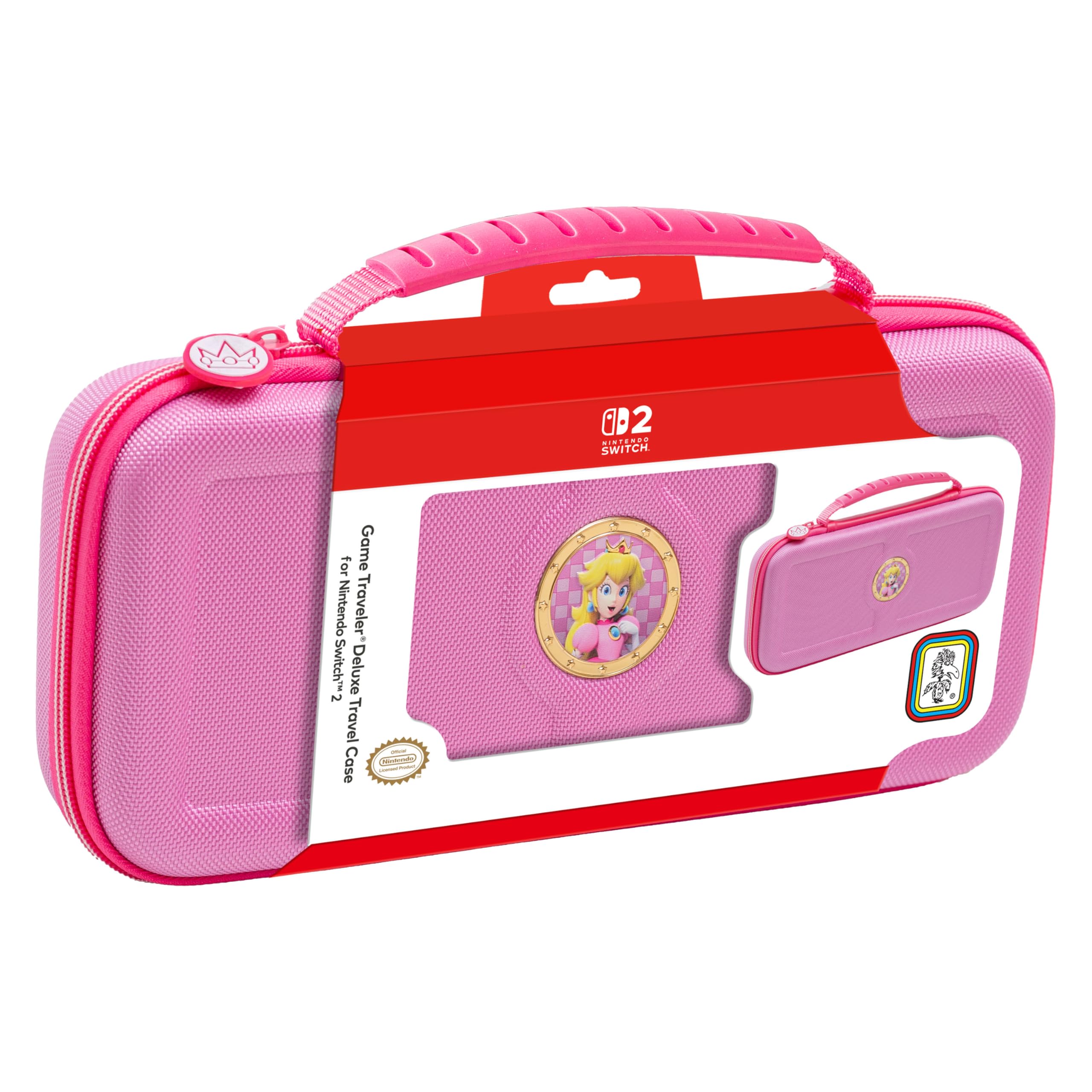 R.D.S. INDUSTRIES, INC. - Game Traveler licencjonowana luksusowa walizka podróżna do Nintendo Switch, Nintendo Switch 2, OLED, Princess Peach (PP12)