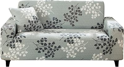 HOTNIU Copridivano 4 Posti Elasticizzato Fantasia Copridivani Elasticizzati Universale Fodera per Divano Estensibile Elastici Copertura Divano Floreale Stampa Copri Divano Quattro Posti, Floreale #15
