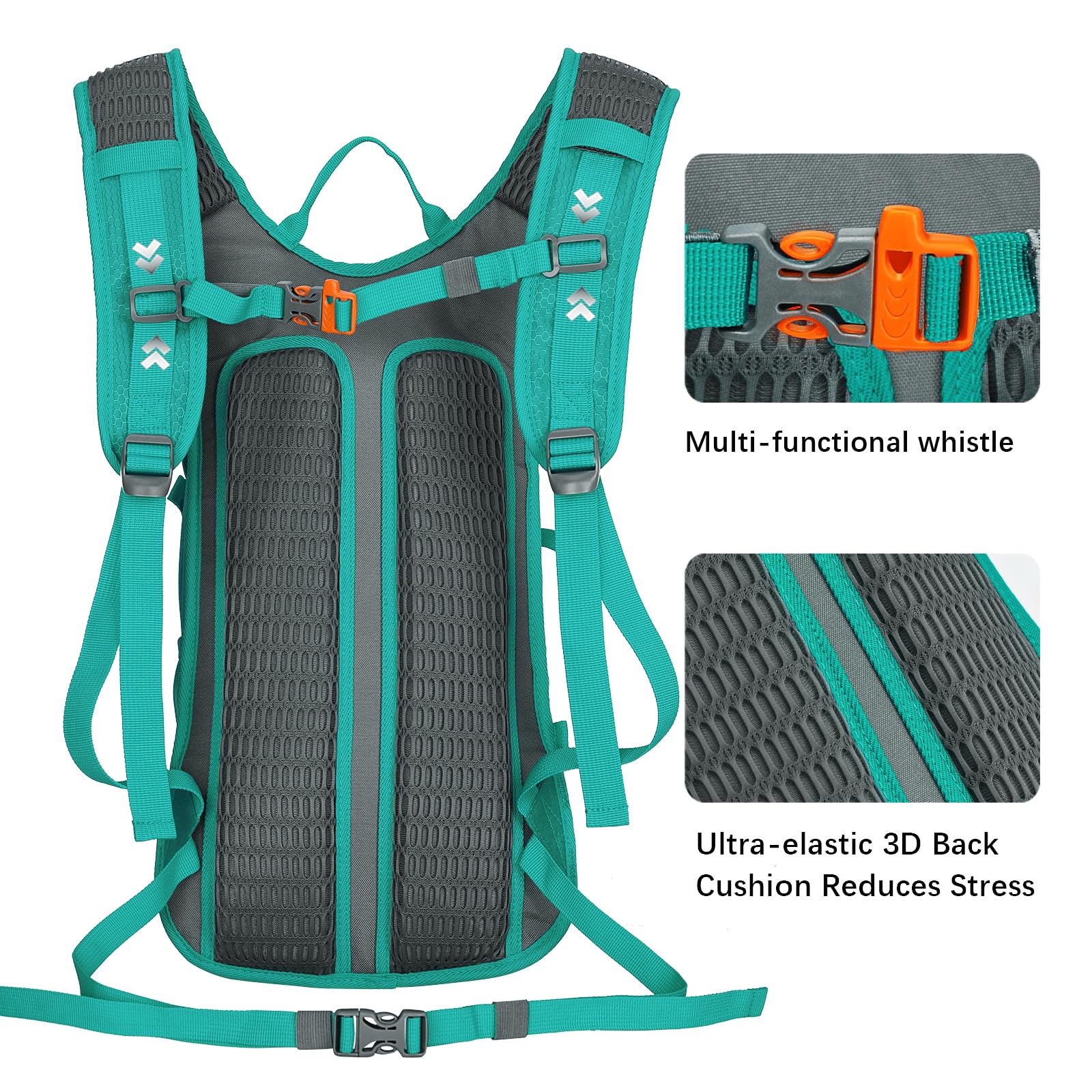 LARIPOP Mochila de chaleco de hidratación para senderismo, bolsa de vejiga de agua para correr, senderismo, ciclismo, carreras, maratón, para mujeres y hombres
