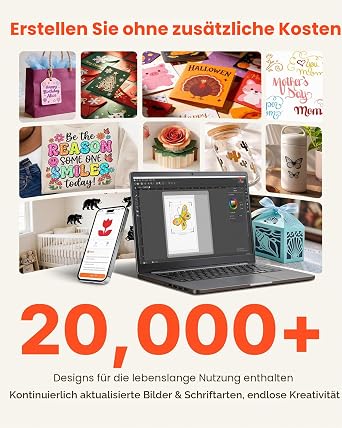 VEVOR Vinyl Cutting Machine 30 cm Cutting Plotter Machine with Button Control & Touch Screen Compatible with Mac/Windows/Android/iOS Vinyl Cutter for Crafts Cards & Home Accessories