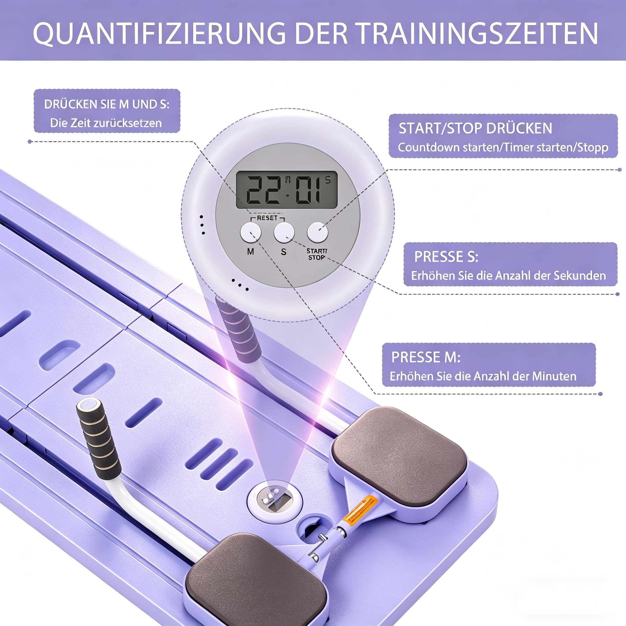 Appareil de Pilates Pliable, Pilates Reformer Multifonctionnel pour Tout le Corps