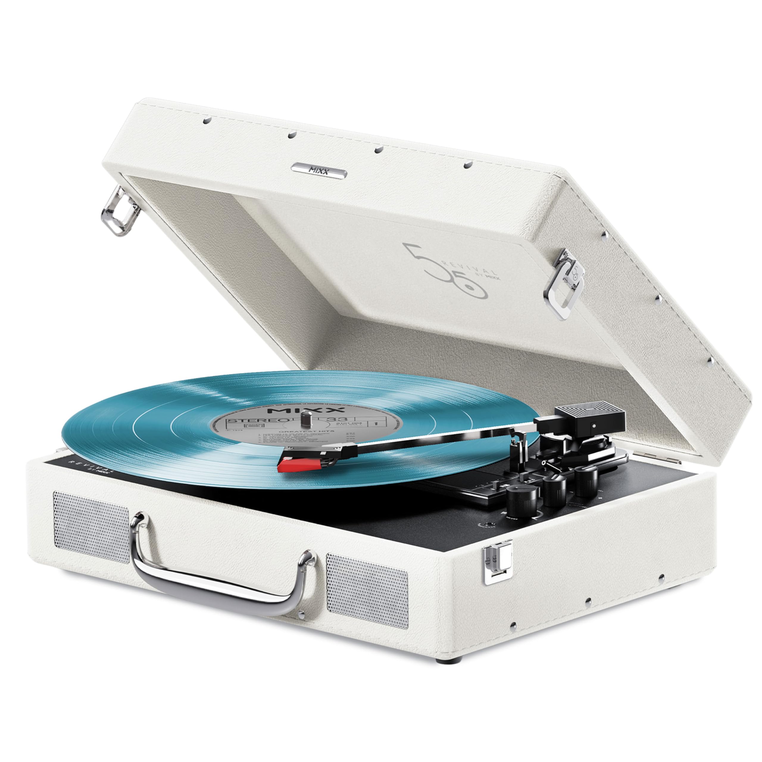 Amazon.com: Mixx Revival 55 Portable Suitcase Vinyl Record Player