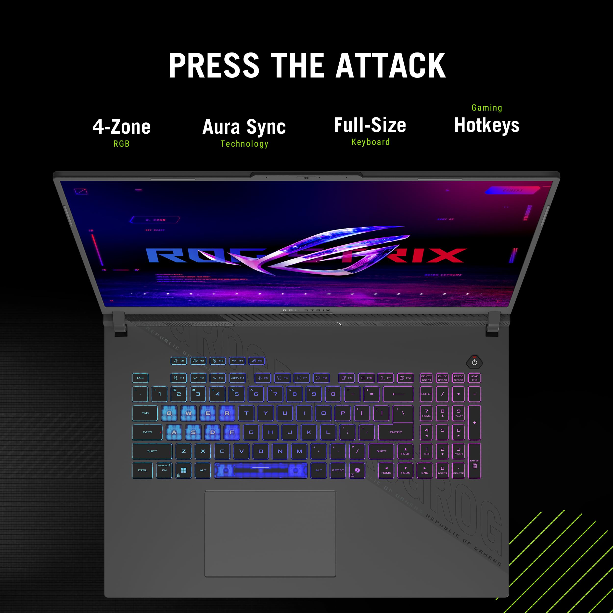 ASUS ROG Strix G18 ROG Nebula Display 2.5K 240Hz 3ms 18 pollici Gaming Laptop AMD Ryzen 9 8940HX 16GB RAM 1TB SSD NVIDIA GeForce RTX 5070 Eclipse Grigio