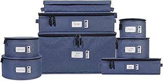 China Storage Hard Shell Containers 8-Piece Set Moving Boxes, Denim Blue