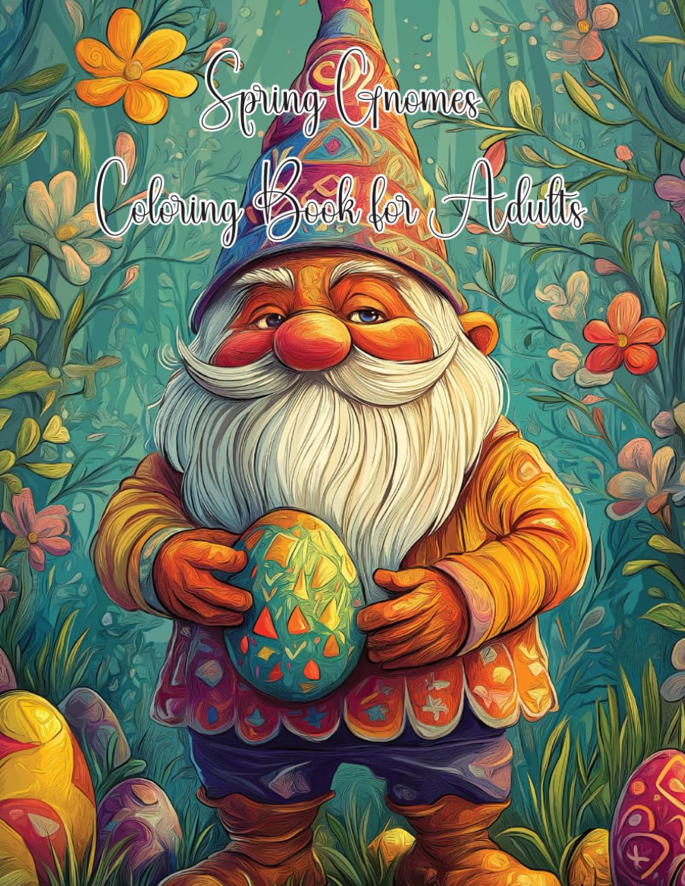 Spring Gnomes Coloring Book for Adults: A Cozy, Bold & Easy Coloring Book for Stress-Free Relaxation (35 Cute Gnome Designs | No Tiny Details)
