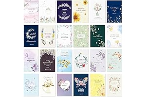 24 Inspirational Notecards with Self-adhesive Envelopes: Encouraging Christian Thinking of You Cards...