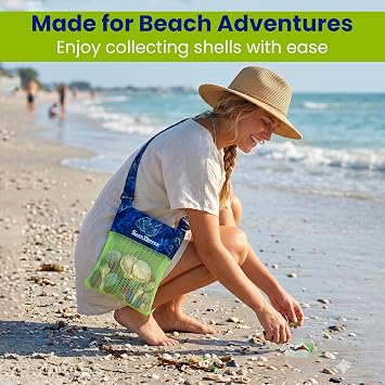 Sand Dipper Shell Collecting Beach Bag (Adjustable Shoulder)
