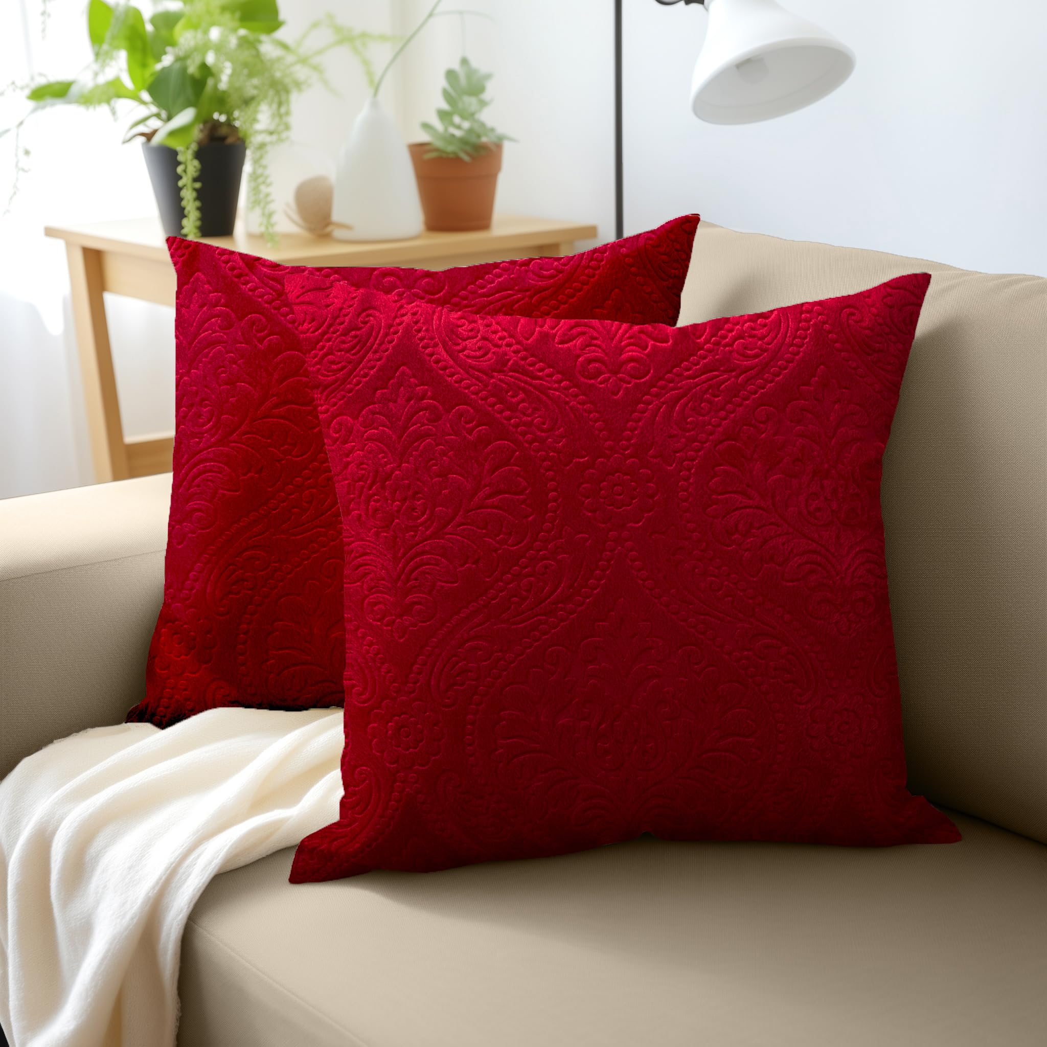 See full amazon price history chart for Encasa XO Luxury Embossed Velvet Cushion Covers - Plush Throw Pillow Covers for Elegant Living Rooms & Bedrooms, Machine Washable, 40x40 cm Red | Set of 2 | Covers Only No Insert-120 TC Encasa XO Luxury Embossed Velvet Cushion Covers - Plush Throw Pillow Covers for Elegant Living Rooms & Bedrooms, Machine Washable, 40x40 cm Red | Set of 2 | Covers Only No Insert-120 TC (B0D28YN2T8) Amazon Price History, Amazon Price Tracker