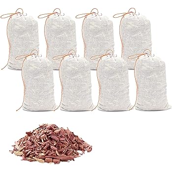 HomeDo Cedar Sachets Bags, Cedar Chips for Closets and Drawers, Cedar Blocks for Clothes Storage, Cedar Wood Closet (Cedar-Bags-8Pack)