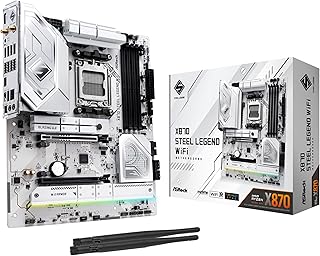ASRock マザーボード X870 Steel Legend WiFi AMD Ryzen 9000 シリーズ CPU (Soket AM5) 対応 X870 チップセット ATX マザーボード 【国内正規代理店品】