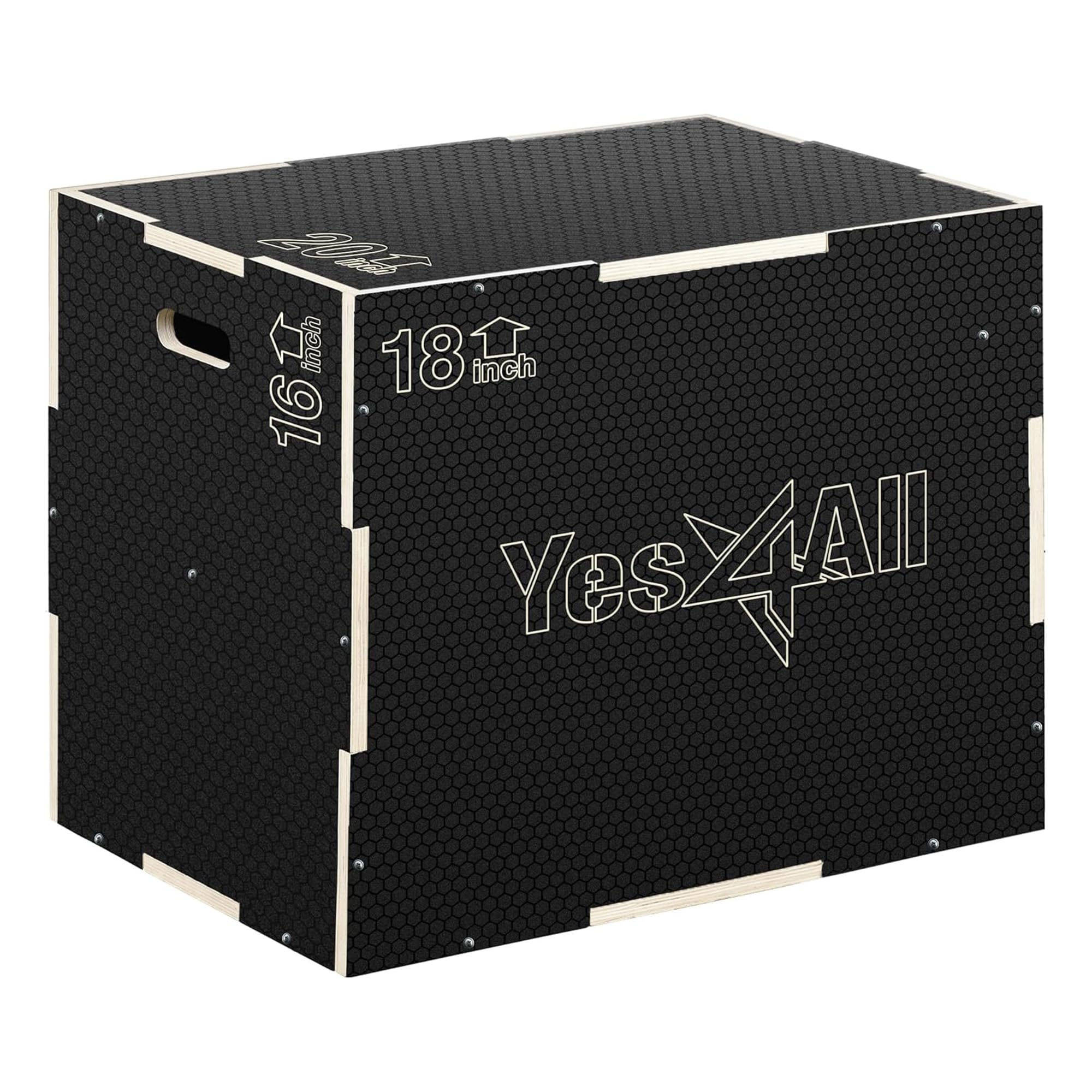 Yes4All 3 en 1 caja de madera de Plyo, plataforma de la caja pliométrica para el entrenamiento del salto, cajas del salto para el ejercicio casero del gym y el entrenamiento al aire libre