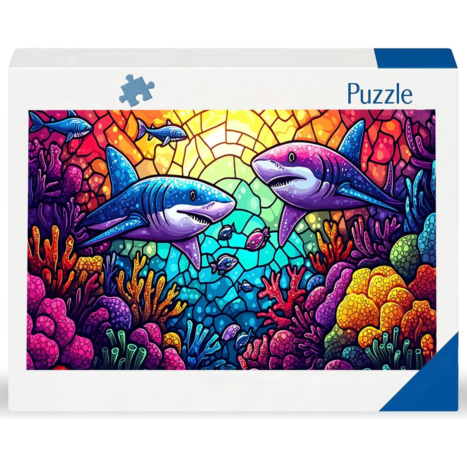 Puzzle de Madera para Adultos 900 Piezas - tiburón, Obra de Arte de Juego de Rompecabezas para Adultos, Puzzle de Impresión de Alta Definición Multicolor, Pasatiempo Creativo Regalo b-837
