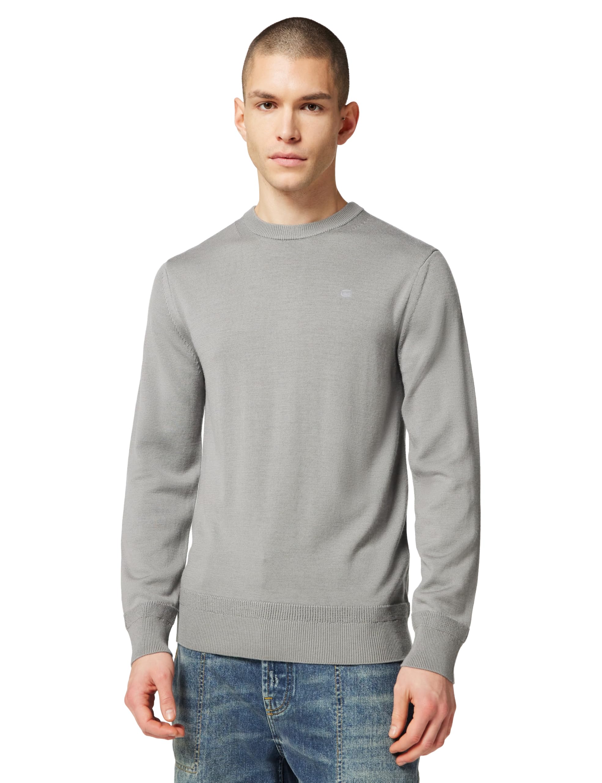 G-STAR Jersey Premium Core Knit para Hombre, Gris (wild dove D27686-B692-G283), L