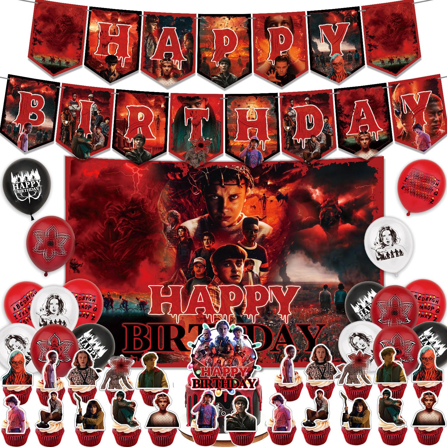 Birthday Party Decorations Supplies: Banner, Photo Backdrops, Balloons, Cake Toppers Cake Decorations