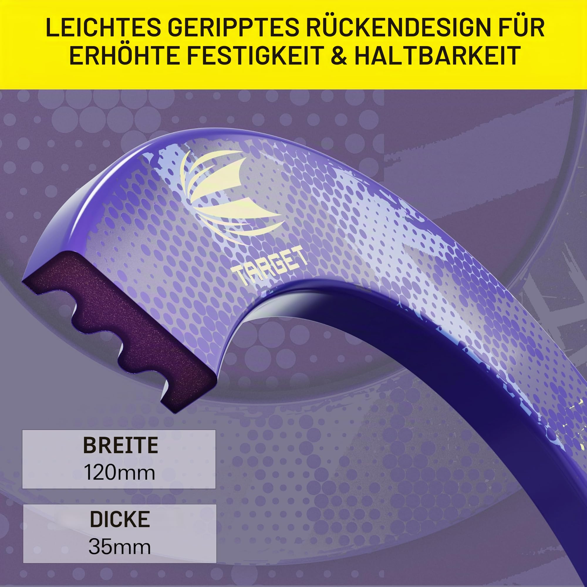 Target Darts Luke Littler Dartboard Surround | The Nuke Dart Board Schutzring, kompatibel mit Allen Steeldarts Dartscheiben, lila & gelbe Dart Surrounds, einfach installierende Wandschutz Außenringe