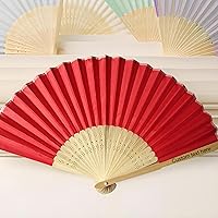 Vista 15 de Ventilador de seda plegable personalizado, abanicos de bambú personalizados para invitados de boda, despedida de soltera, baile, fiesta, decoración